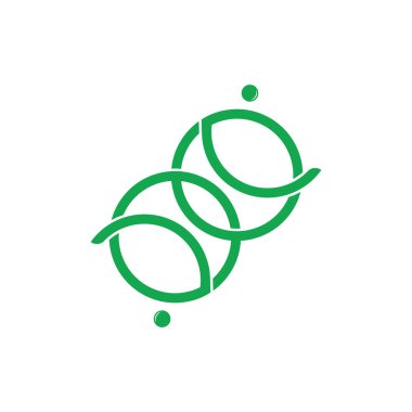 bağlı noktalar çemberi basit logo vektörü