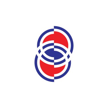 soyut bağlantılı çember geometrik logo vektörü