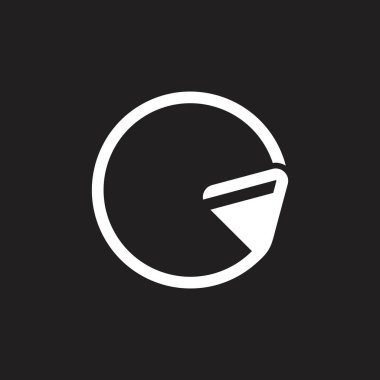 G harfi geometrik üçgen ok çizgileri logosu