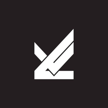 IV harfi basit geometrik logo vektörü