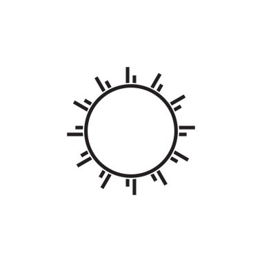 Güneş ışınları basit girdap sembolü logo vektörü