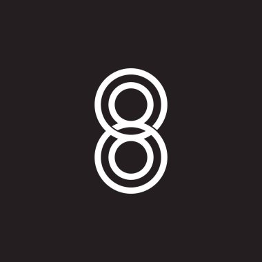 bağlı döngü daireleri nesne çizgileri sanat logo vektörü