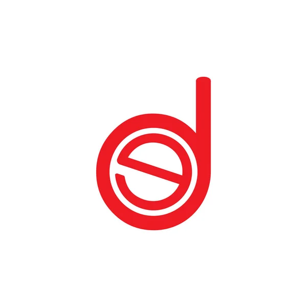 Γράμμα ed κύκλο γεωμετρικό διάνυσμα λογότυπο — Διανυσματικό Αρχείο