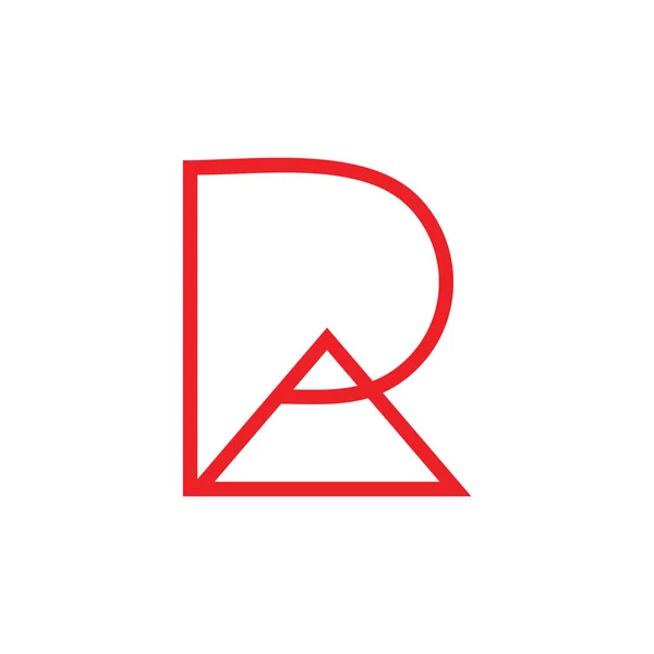 Letters ar simple linked line geometric logo vector — Stock Vector