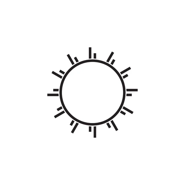 太陽の光シンプルなシンボルロゴベクトル — ストックベクタ