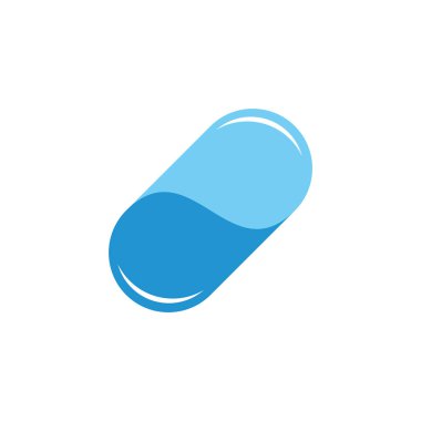 Kapsül tatlı su parlıyor Tıbbi logo vektörü