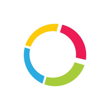 daire renkli çerçeve geometrik tasarım vektörü