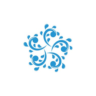 Girdaplı su sıçrama tasarımı dekor vektörü