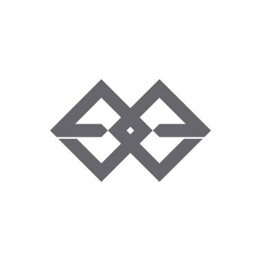 harf ee bağlantılı kare logo vektörü