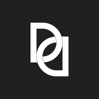 dd harfi bağlı monogram üstüste binen logo vektörü