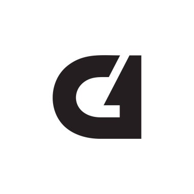 harf cd soyut negatif uzay logosu 