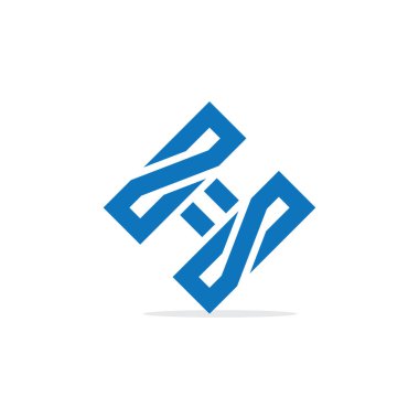 Soyut geometrik çizgi logo vektörü harfi