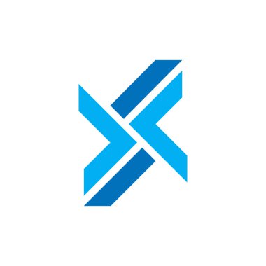 dp harfi karşı ok geometrik logo vektörü