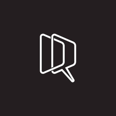 harf dr satır balonu konuşma logo vektörü