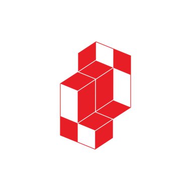 soyut harf rl kutu tasarım vektörü