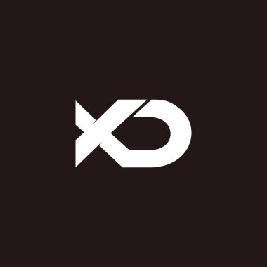 harf kd bağlantılı geometrik logo vektörü