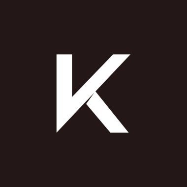harf vk basit geometrik düz logo vektörü
