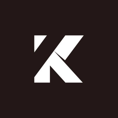 ak harfi basit geometrik ok logo vektörü