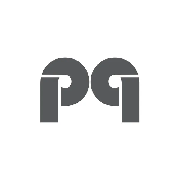 Letter pq eenvoudige geometrische ontwerp logo vector — Stockvector