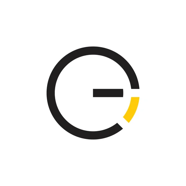 Mektup cg basit geometrik daire logo vektör — Stok Vektör