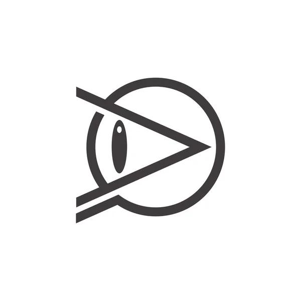 Healthy eye symbol geometric design vector — Stock Vector