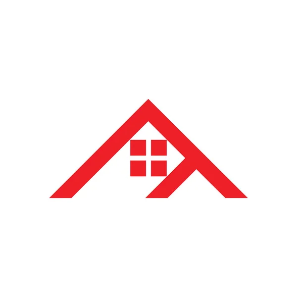 Basit üçgen ev çizgisi logo vektörü — Stok Vektör