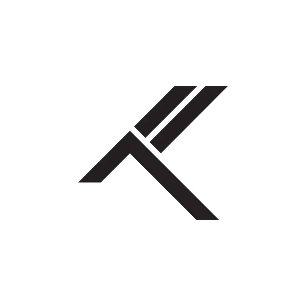 Lettera ak strisce semplice logo geometrico vettore — Vettoriale Stock