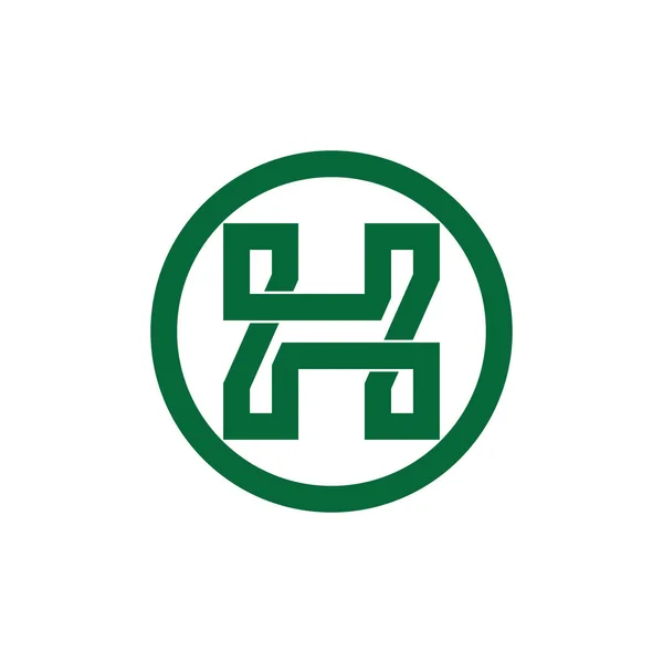 Buchstabe h z Unendlichkeitslinie Logo-Vektor — Stockvektor