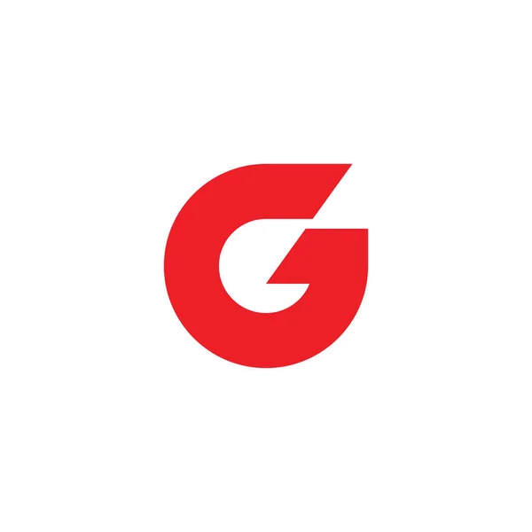 Buchstabe g Pfeil nach oben geometrisches Logo Vektor — Stockvektor