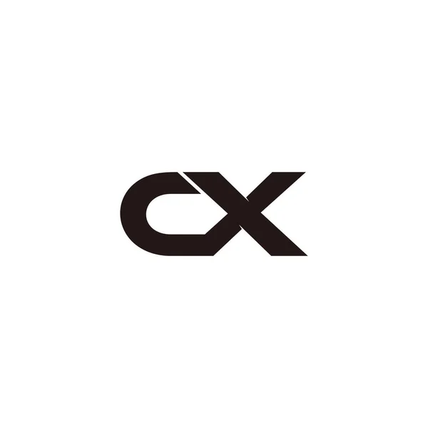 Letter cx eenvoudige geometrische duidelijke ontwerp logo vector — Stockvector