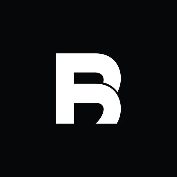 Abstract letter br simple linked line logo vector — 图库矢量图片