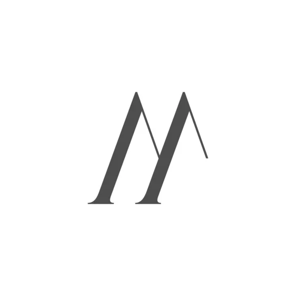 Letter m eenvoudige abstracte elegante design vector — Stockvector