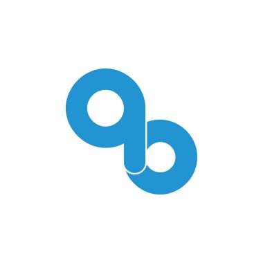 qb harfi sonsuz logo vektörü
