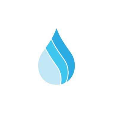 Çizgiler gradyan damla su logosu vektörü