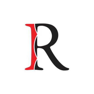 mektup Ri basit geometrik Logo vektör