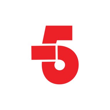 harf 5b basit geometrik logo vektörü