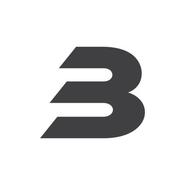 harf 3b basit geometrik logo vektörü