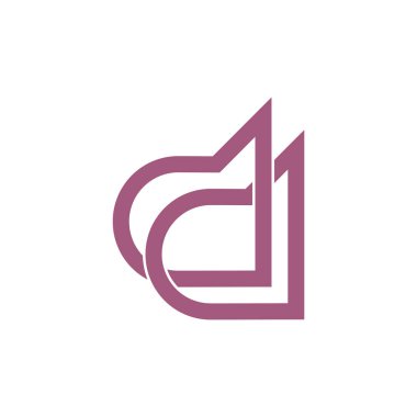 dd harfi bağlı logo vektörü