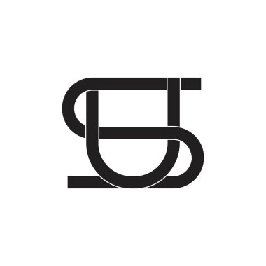 harf su bağlantılı logo vektörü