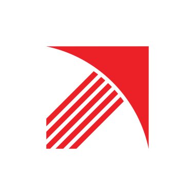 kare geometrik çizgiler ok logo vektörü