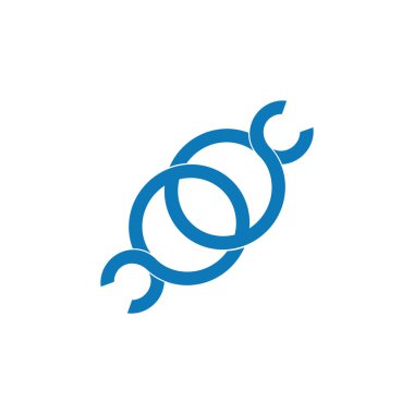 bağlı daire üstüste binen logo vektörü