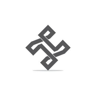 harf th sonsuz çizgi logo vektörü