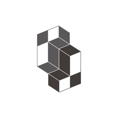 soyut harf rl kutu tasarım vektörü