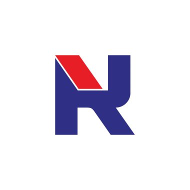 rk harfi basit geometrik hareket logo vektörü