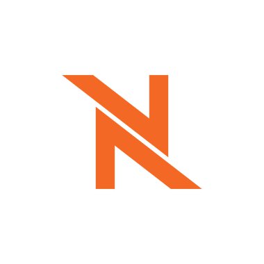 harf vn basit zıt geometrik ok tasarım vektörü