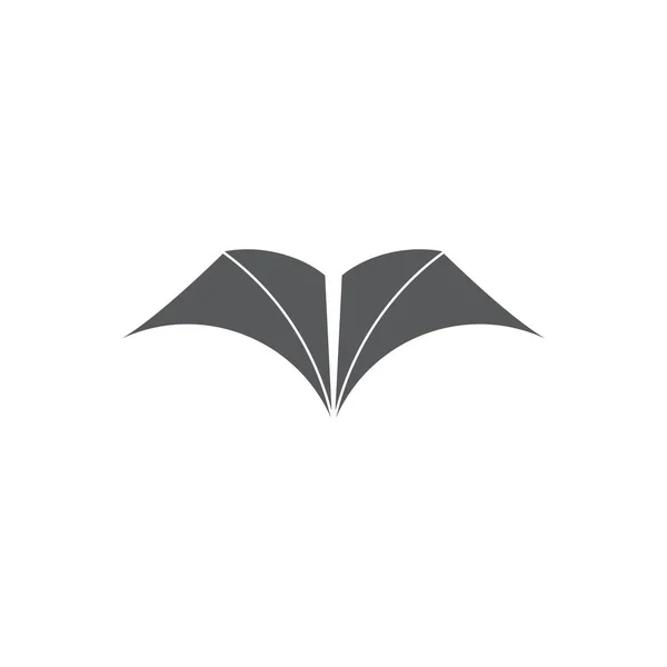 Semplice libro geometrico semplice logo vettoriale — Vettoriale Stock