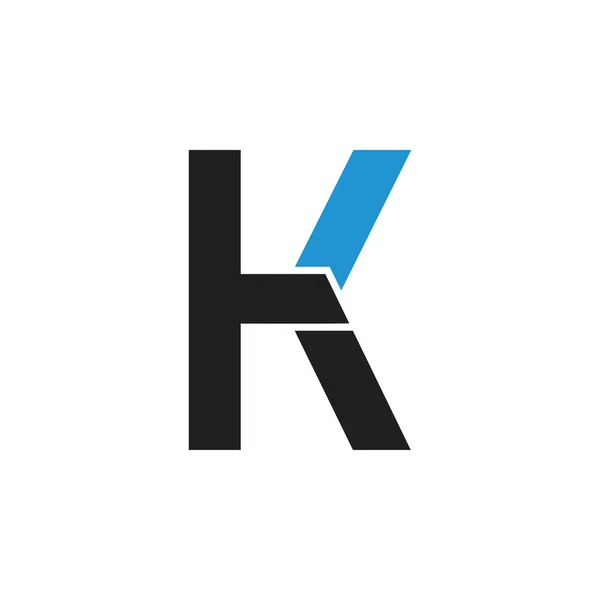 Letter kh eenvoudige geometrische lijn logo vector — Stockvector