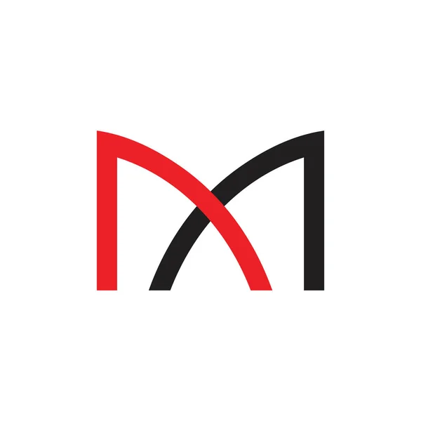 Letter m simple arrow logo vector — Stock Vector