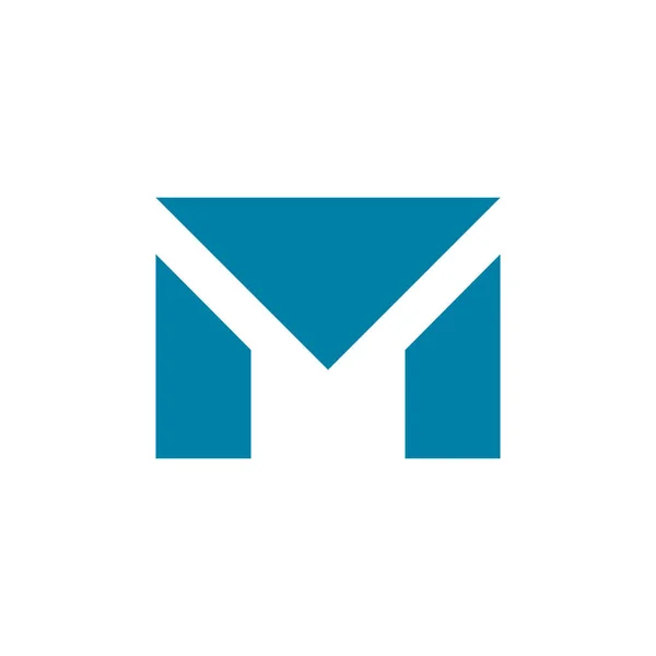 Letter m geometrische logo vector — Stockvector