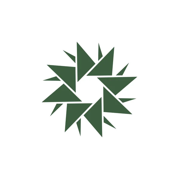Papier-Wirbel Origami-Turbine Industrie-Logo-Vektor — Stockvektor